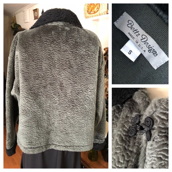 Vintage Sheered Faux Persian Lamb Fur short Jacket - Picture 3 of 7